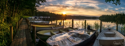 Panorama of boats.